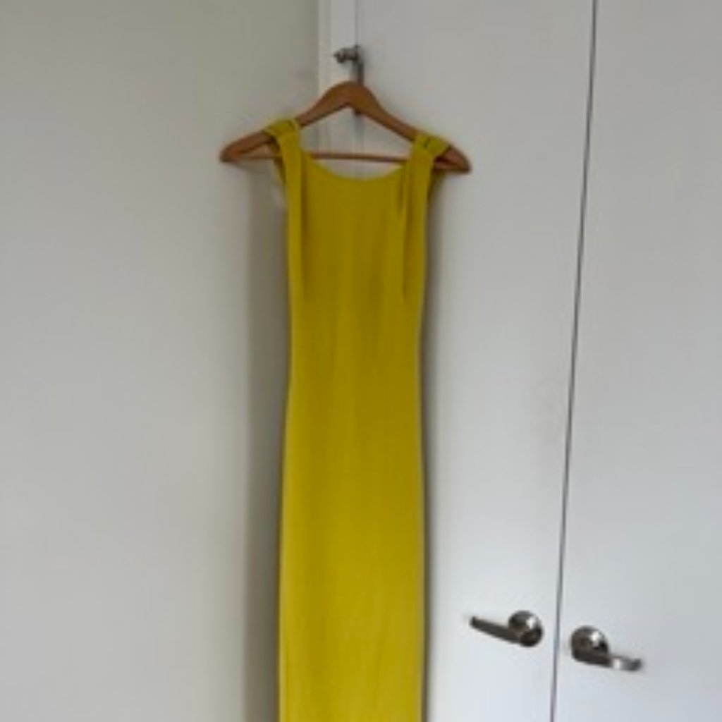Whistles Tie Back Maxi Dress - Yellow